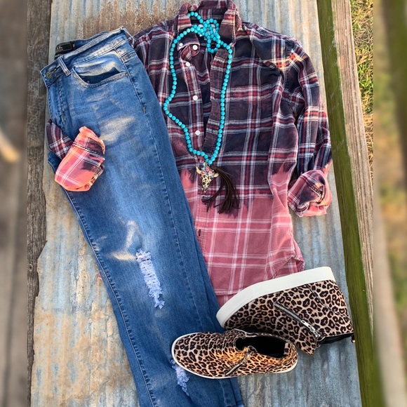 Distressed Flannel Shirt - Picture 4 of 6